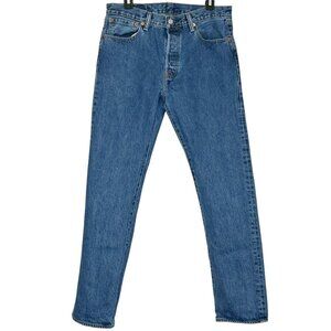 Men's Levis 501 32X32 Button-Fly Blue Jeans